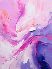 Abstract and textured oil paint background in purple and pink colors