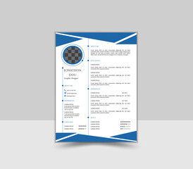 Creative and Professional CV Design Template.