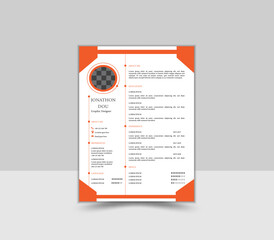 Creative and Professional CV Design Template.
