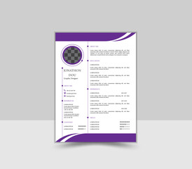 Creative and Professional CV Design Template.