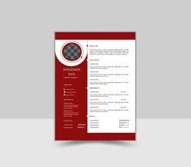 Creative and Professional CV Design Template.