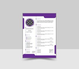 Creative and Professional CV Design Template.
