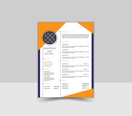 Creative and Professional CV Design Template.