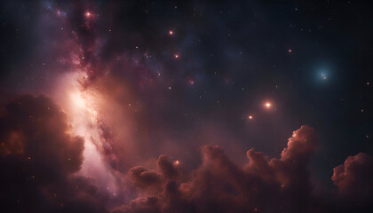 Fototapeta na wymiar Night sky with stars and nebula. 3d rendering. illustration