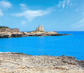 Sea coast Archaeological Area of Roca Vecchia, Italy