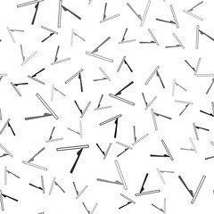 Black Medical surgery scalpel tool icon isolated seamless pattern on white background. Medical instrument. Vector