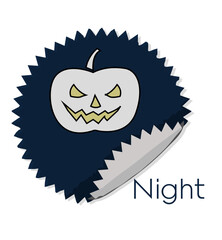 pumpkin sticker for halloween day