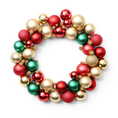 Festive Christmas Garland isolated on transparent background 