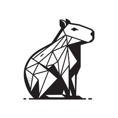 Capybara logo for graphic design, capybara designs for prints and commercial publications, vectorized capybara