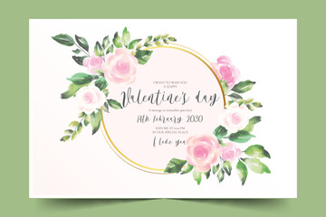 valentine s day background with soft pink flowers design vector illustration