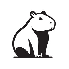 Capybara logo for graphic design, capybara designs for prints and commercial publications, vectorized capybara