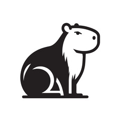Capybara logo for graphic design, capybara designs for prints and commercial publications, vectorized capybara