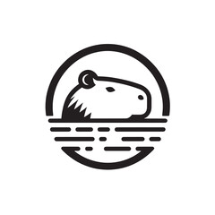Capybara logo for graphic design, capybara designs for prints and commercial publications, vectorized capybara