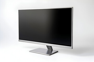 Modern LCD TV isolated on white background. 3d rendering. Computer digital drawing.