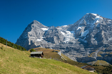 Eiger, Eiger Nordwand, Mönch, Alpenhütte am Eiger, Schweiz, Kleine Scheidegg, 