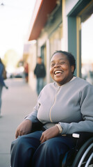 african american woman in wheelchair,
black history month, black people