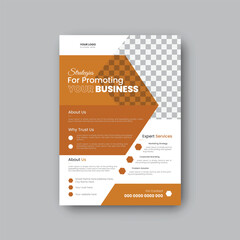 Creative corporate business flyer design with digital style.