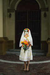 Fototapeta na wymiar Catrina danzante de la zona norte de Veracruz.