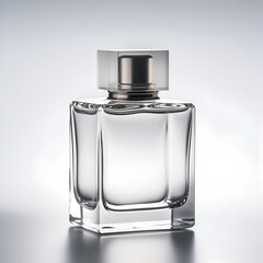 Perfume bottle on a light background. 3d rendering.
