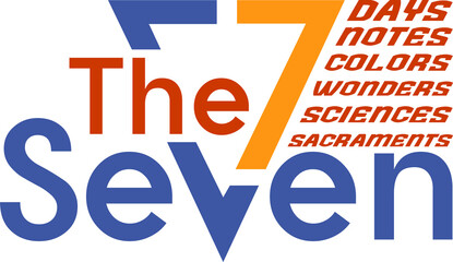 a number seven and inscription