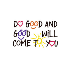 bright phrase with a call to do good