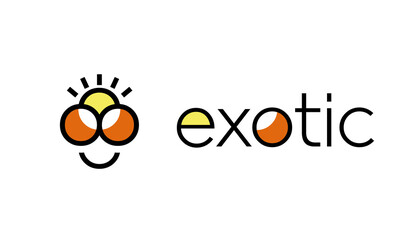 logo with icon and inscription exotic