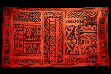 Obraz premium Hawaiian Kapa Cloth Blanket - Hawaii - Blankets made from traditional bark cloth (kapa), decorated with geometric patterns and natural dyes