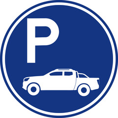 vector illustration of a parking sign on a transparent background