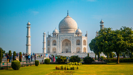 Taj Mahal - Agra India - obrazy, fototapety, plakaty