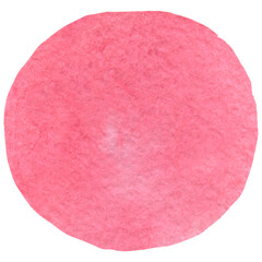 Pink watercolor circle. Hand drawn watercolor brushstroke or spot