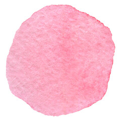 Pink watercolor circle. Hand drawn watercolor brushstroke or spot