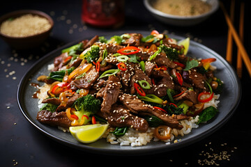 Beef and Broccoli Stir Fry Lunch