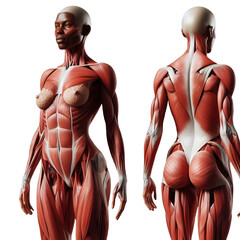 Full size human muscular system