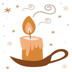 Cute Colorful Christmas vector Icons Candle 2