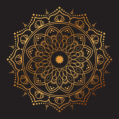 Ornamental Geometric luxury mandala pattern vector design golden