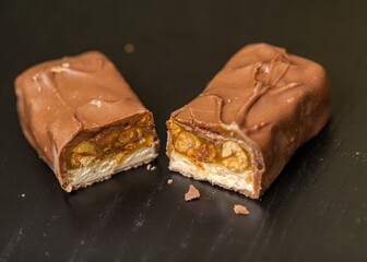 chocolate bar with hazelnuts