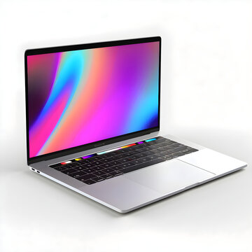 Laptop on a white background. 3d rendering. Computer generated image.