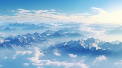 Fototapeta na wymiar aerial view, the alps, background, copy space, 16:9