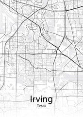 Irving Texas minimalist map
