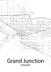 Grand Junction Colorado minimalist map