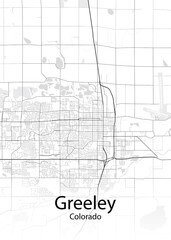 Greeley Colorado minimalist map