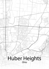 Huber Heights Ohio minimalist map
