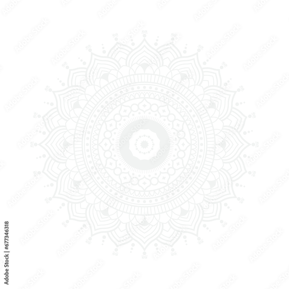 Wall mural PNG Ornamental Geometric luxury mandala pattern design white