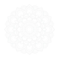 PNG Ornamental Geometric luxury mandala pattern design white