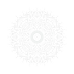 PNG Ornamental Geometric luxury mandala pattern design white