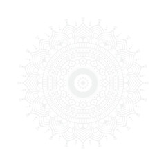PNG Ornamental Geometric luxury mandala pattern design white