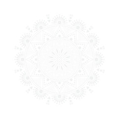 PNG Ornamental Geometric luxury mandala pattern design white