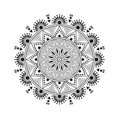 PNG Ornamental Geometric luxury mandala pattern design black