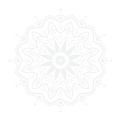 PNG Ornamental Geometric luxury mandala pattern design white