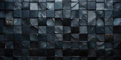 Black mosaic square tile pattern